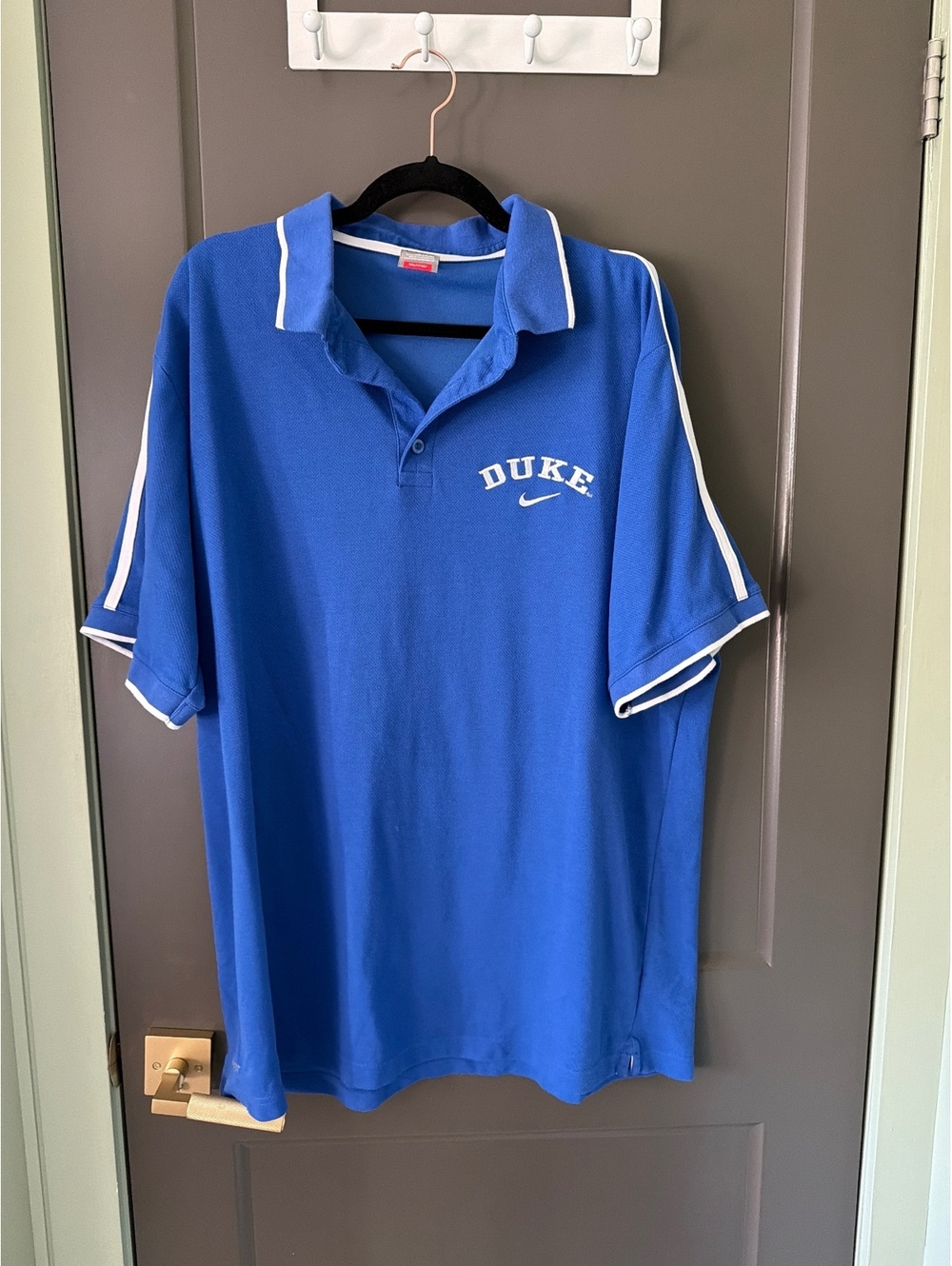 Nike Team Duke Blue Devils Men’s XXL Polo Shirt Royal Blue NCAA University
